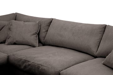 Valencia Ekstra Dyb 4-personers Sofa med Chaiselong Venstre - Taupe - Møbler - Sofaer - Sofa med chaiselong