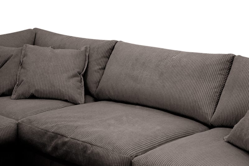 Valencia Ekstra Dyb 4-personers Sofa med Chaiselong Venstre - Brun - Møbler - Sofaer - Sofa med chaiselong