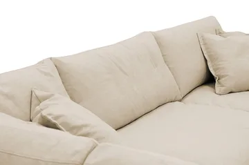Valencia Ekstra dyb 4-personers sofa med chaiselong venstre - Beige - Møbler - Sofaer - Sofa med chaiselong