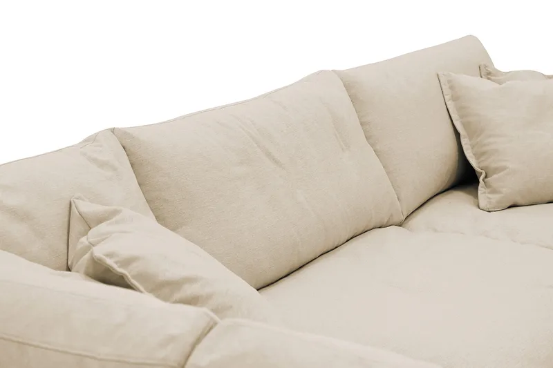 Valencia Ekstra dyb 4-personers sofa med chaiselong venstre - Beige - Møbler - Sofaer - Sofa med chaiselong
