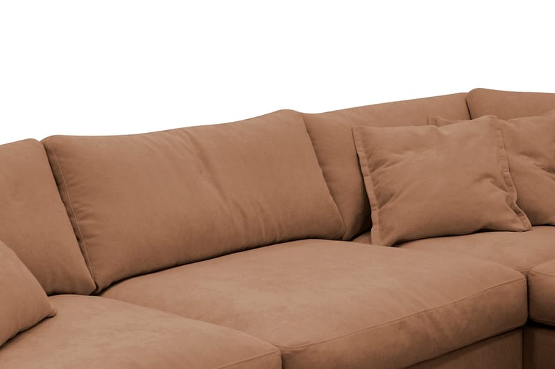 Valencia Ekstra Dyb 4-personers Sofa med Chaiselong Venstre - Gulbrun - Møbler - Sofaer - Sofa med chaiselong