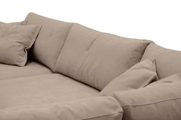 Valencia Ekstra Dyb 4-personers Sofa med Chaiselong Højre - Mørkebrun - Møbler - Sofaer - Sofa med chaiselong