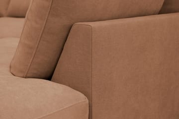 Valencia Ekstra Dyb 4-personers Sofa med Chaiselong Venstre - Rustrødbrun - Møbler - Sofaer - Sofa med chaiselong