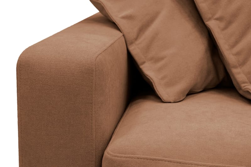 Valencia Ekstra Dyb 4-personers Sofa med Chaiselong Venstre - Gulbrun - Møbler - Sofaer - Sofa med chaiselong
