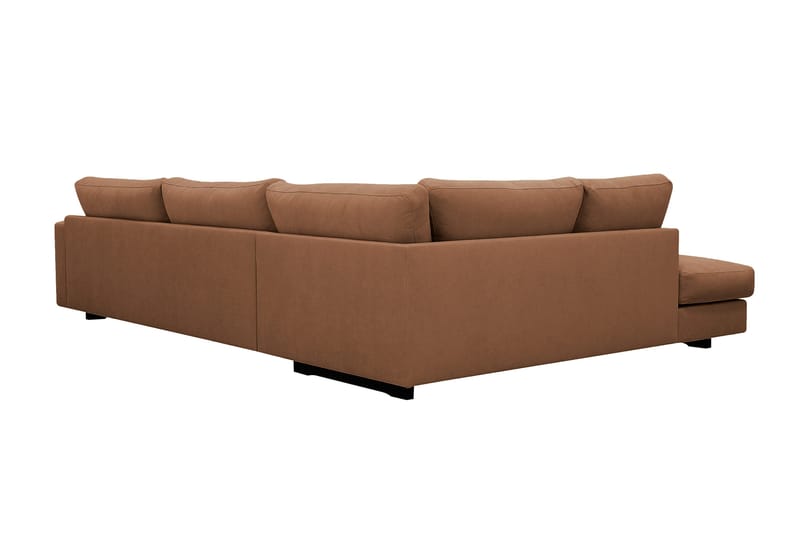 Valencia Ekstra Dyb 4-personers Sofa med Chaiselong Højre - Gulbrun - Møbler - Sofaer - Sofa med chaiselong