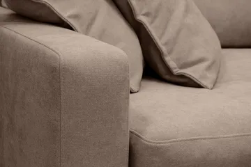 Valencia Ekstra Dyb 4-personers Sofa med Chaiselong Højre - Mørkebrun - Møbler - Sofaer - Sofa med chaiselong
