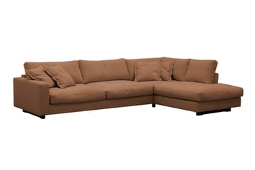 Valencia Ekstra Dyb 4-personers Sofa med Chaiselong Venstre - Rustrødbrun - Møbler - Sofaer - Sofa med chaiselong
