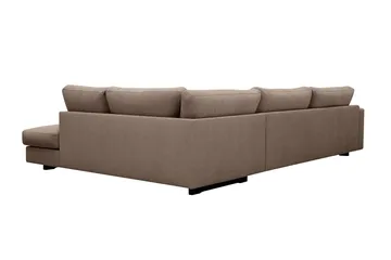 Valencia Ekstra Dyb 4-personers Sofa med Chaiselong Højre - Mørkebrun - Møbler - Sofaer - Sofa med chaiselong