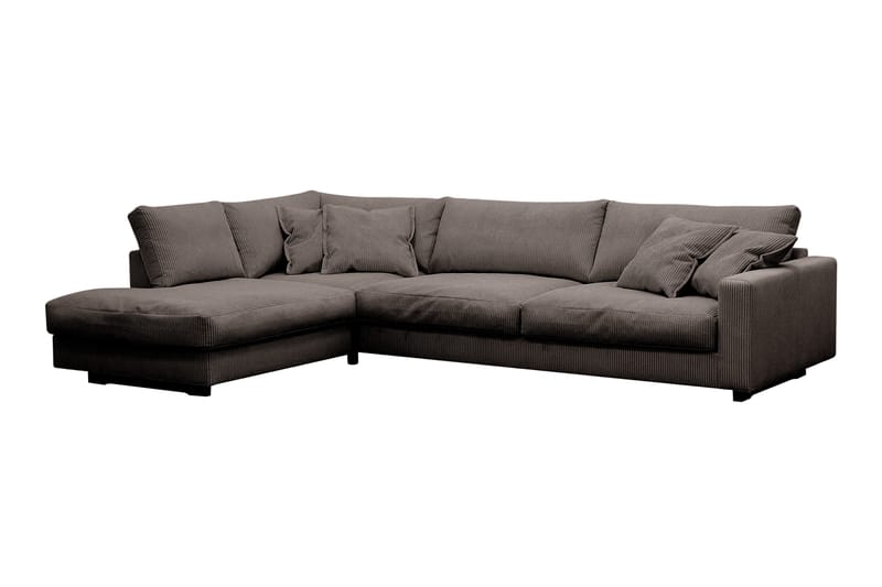 Valencia Ekstra Dyb 4-personers Sofa med Chaiselong Venstre - Brun - Møbler - Sofaer - Sofa med chaiselong