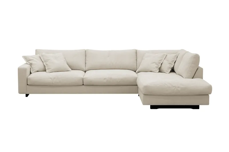 Valencia Ekstra Dyb 4-personers Sofa med Chaiselong Højre, Beige