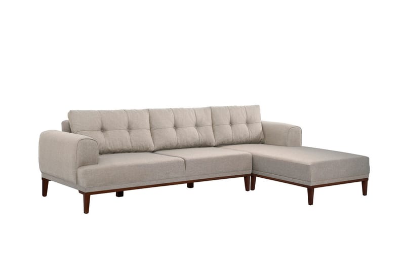 Valsot 4-personers Sofa med Chaiselong, Creme