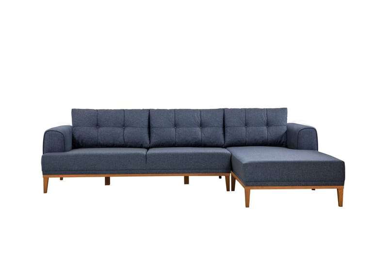 Valsot 4-personers Sofa med Chaiselong - Mørkeblå - Møbler - Sofaer - Sofa med chaiselong