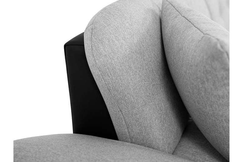 Vananda Sofa med Chaiselong 3-personers i Kunstlæder - Hvid / Grå - Møbler - Sofaer - Sofa med chaiselong