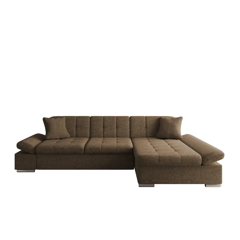 Vananda Sofa med chaiselong 4-personers, Brun