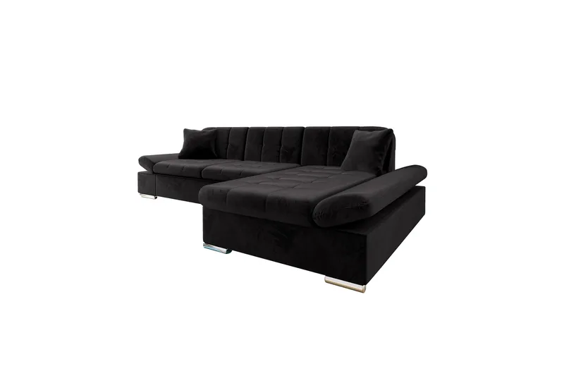 Vananda Soffa med Divan 3-personers - Sort - Møbler - Sofaer - Sofa med chaiselong