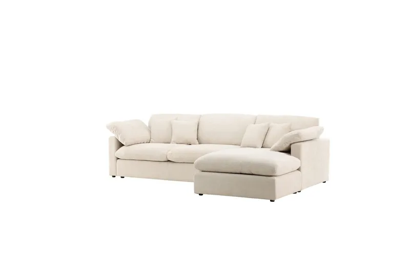 Vanlig Soffa med enkeldivan utan schäslong VIND Beige - Møbler - Sofaer - Sofa med chaiselong