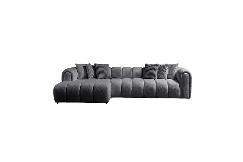Varrel Sofa med divan 3-personers - Mørkegrå - Møbler - Sofaer - Sofa med chaiselong