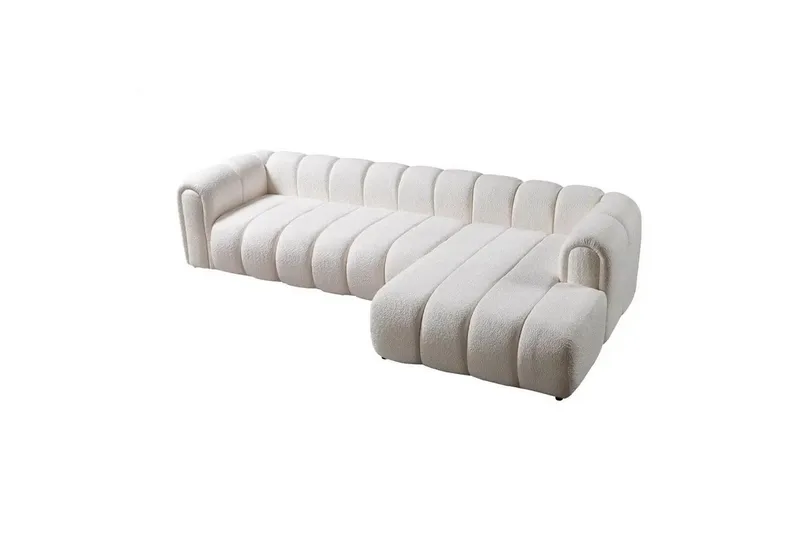 Varrel Sofa med divan 3-personers - Hvid - Møbler - Sofaer - Sofa med chaiselong