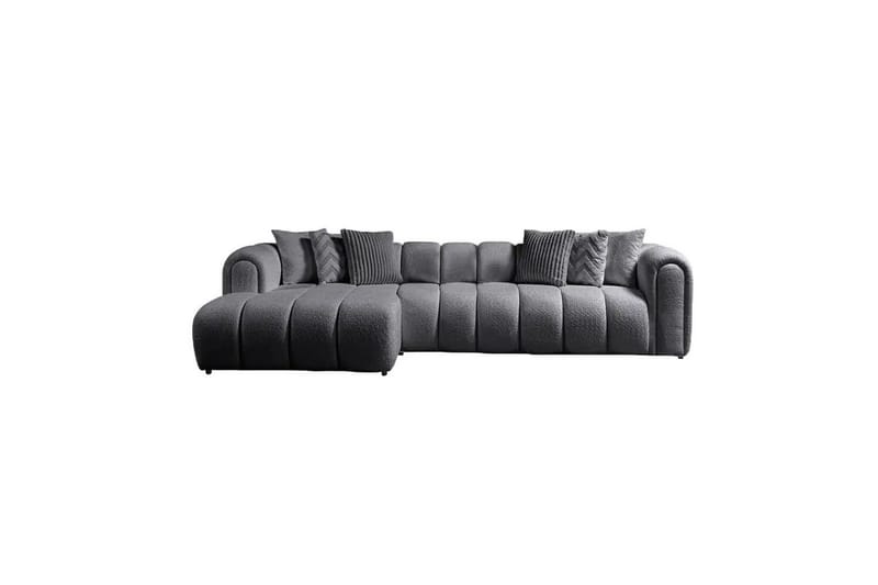 Varrel Sofa med divan 3-personers - Mørkegrå - Møbler - Sofaer - Sofa med chaiselong