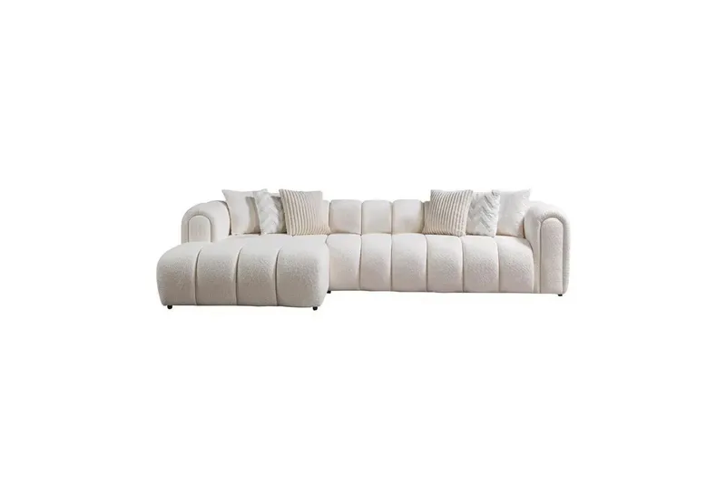 Varrel Sofa med divan 3-personers, Hvid