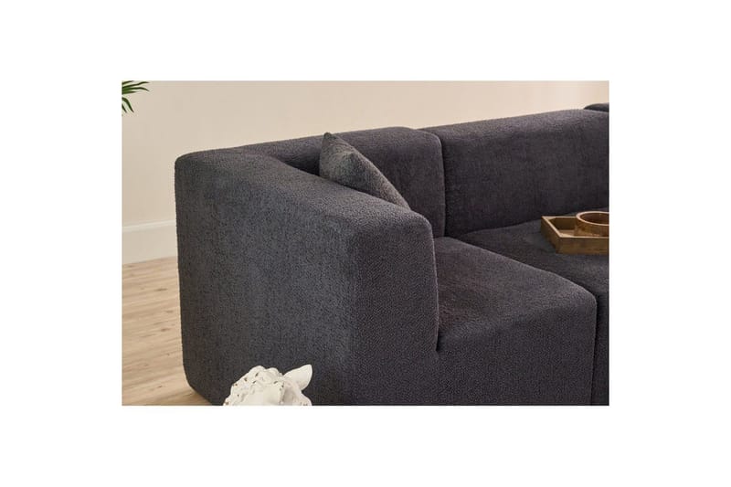 Veyno Sofa med Divan 3-sits - Antracit - Møbler - Sofaer - Sofa med chaiselong