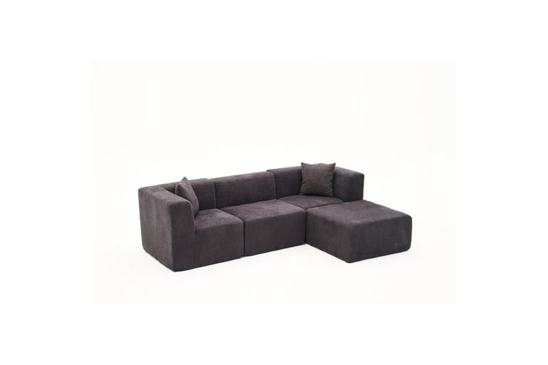 Veyno Sofa med Divan 3-sits, Antracit