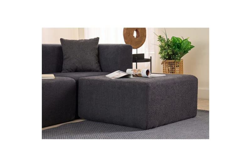 Veyno Sofa med Divan 3-sits - Antracit - Møbler - Sofaer - Sofa med chaiselong