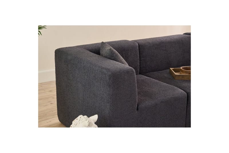Veyno Sofa med Divan 3-sits - Antracit - Møbler - Sofaer - Sofa med chaiselong