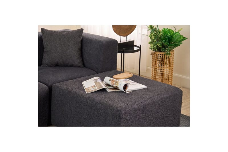 Veyno Sofa med Divan 3-sits - Antracit - Møbler - Sofaer - Sofa med chaiselong