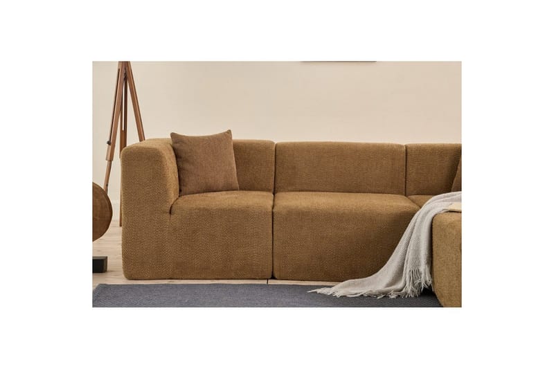 Veyno Sofa med Divan 3-sits - Brun - Møbler - Sofaer - Sofa med chaiselong