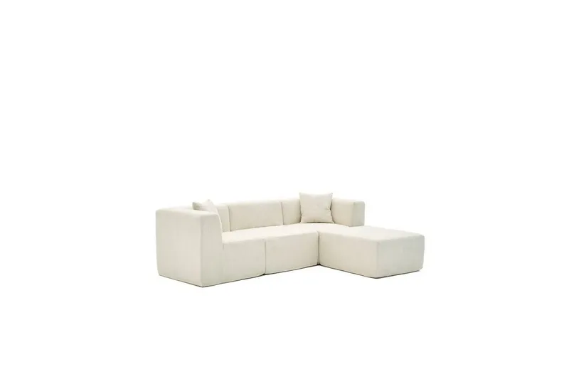 Veyno Sofa med Divan 3-sits, Creme