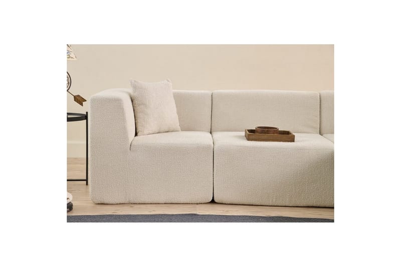 Veyno Sofa med Divan 3-sits - Creme - Møbler - Sofaer - Sofa med chaiselong
