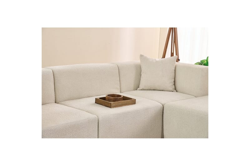 Veyno Sofa med Divan 3-sits - Creme - Møbler - Sofaer - Sofa med chaiselong