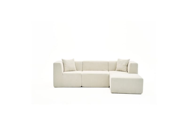 Veyno Sofa med Divan 3-sits - Creme - Møbler - Sofaer - Sofa med chaiselong