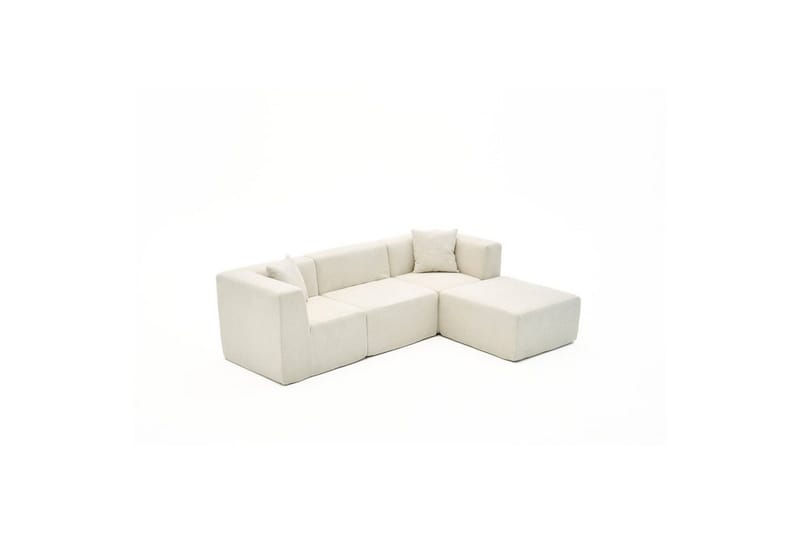 Veyno Sofa med Divan 3-sits - Creme - Møbler - Sofaer - Sofa med chaiselong