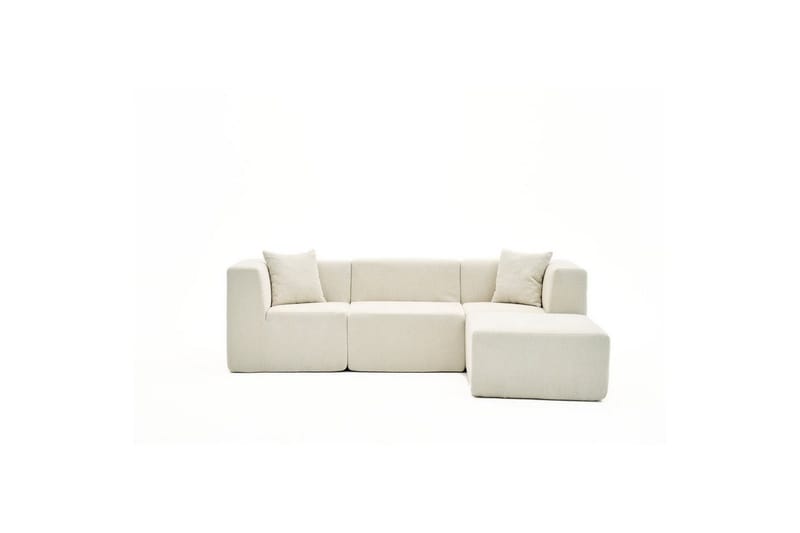 Veyno Sofa med Divan 3-sits - Creme - Møbler - Sofaer - Sofa med chaiselong