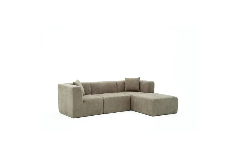 Veyno Sofa med Divan 3-sits - Grå - Møbler - Sofaer - Sofa med chaiselong