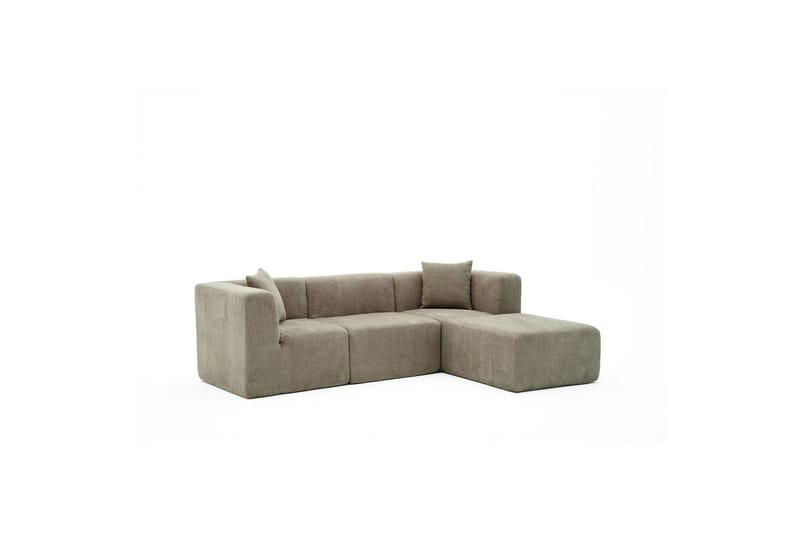 Veyno Sofa med Divan 3-sits - Grå - Møbler - Sofaer - Sofa med chaiselong