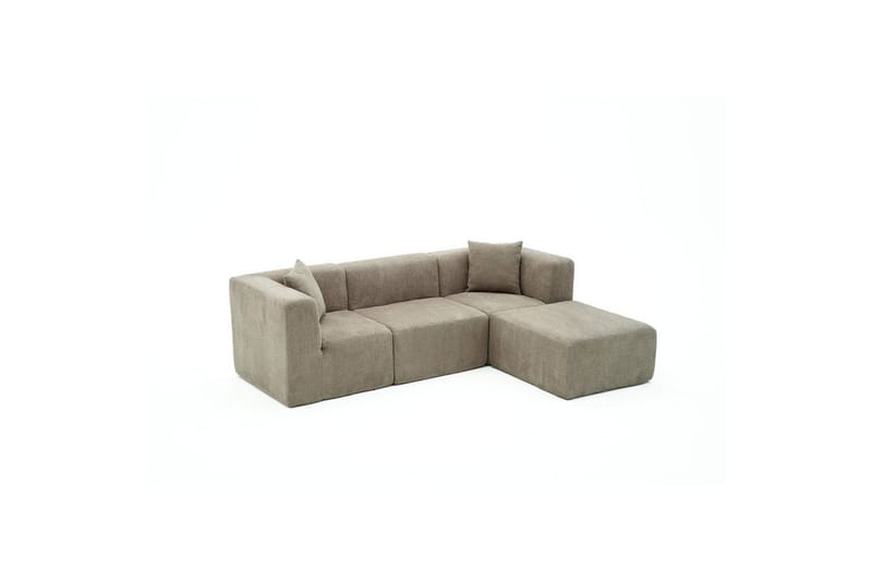 Veyno Sofa med Divan 3-sits - Grå - Møbler - Sofaer - Sofa med chaiselong