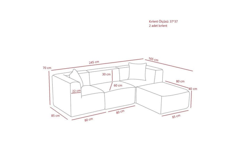 Veyno Sofa med Divan 3-sits - Grøn - Møbler - Sofaer - Sofa med chaiselong