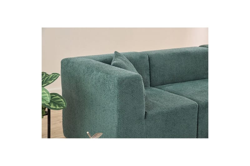 Veyno Sofa med Divan 3-sits - Grøn - Møbler - Sofaer - Sofa med chaiselong