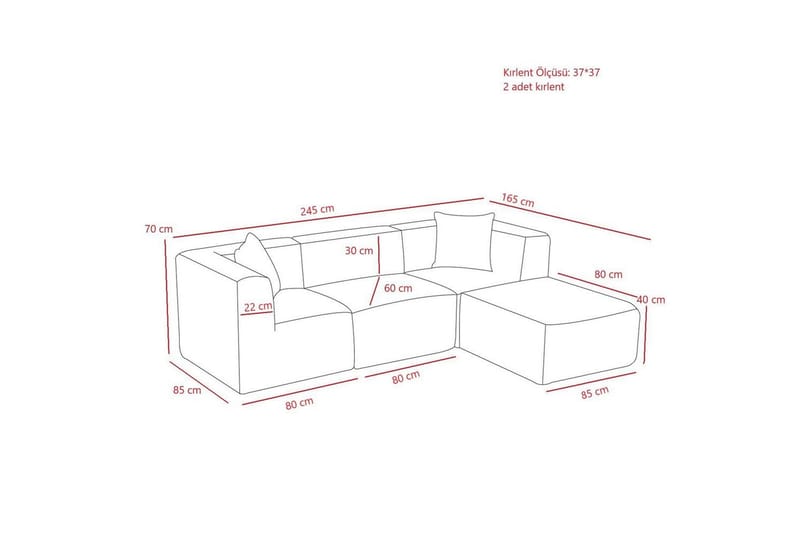 Veyno Sofa med Divan 3-sits - Grøn - Møbler - Sofaer - Sofa med chaiselong