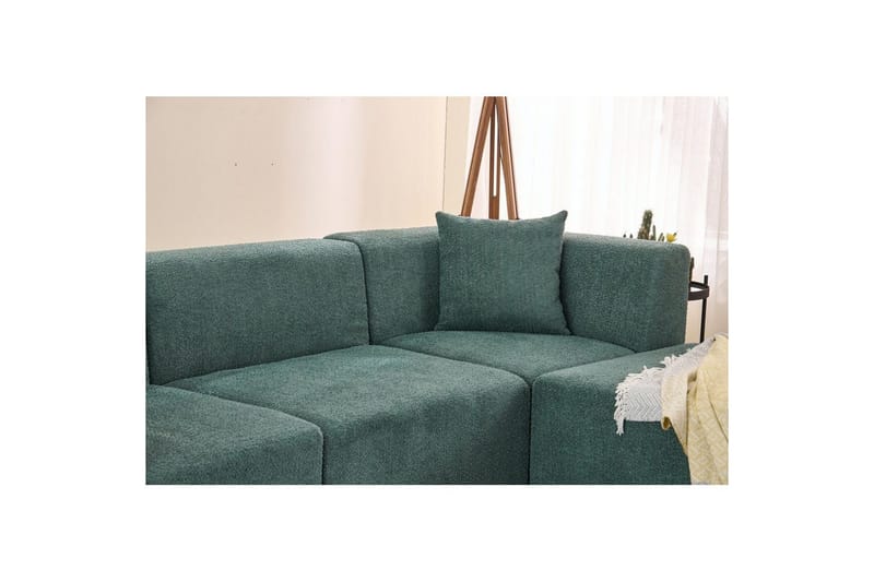 Veyno Sofa med Divan 3-sits - Grøn - Møbler - Sofaer - Sofa med chaiselong