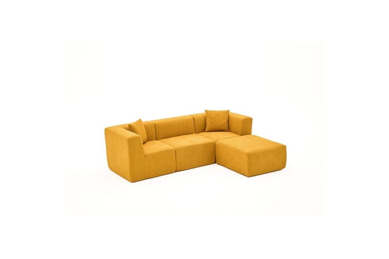 Veyno Sofa med Divan 3-sits - Orange - Møbler - Sofaer - Sofa med chaiselong