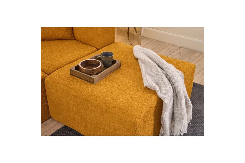 Veyno Sofa med Divan 3-sits - Orange - Møbler - Sofaer - Sofa med chaiselong
