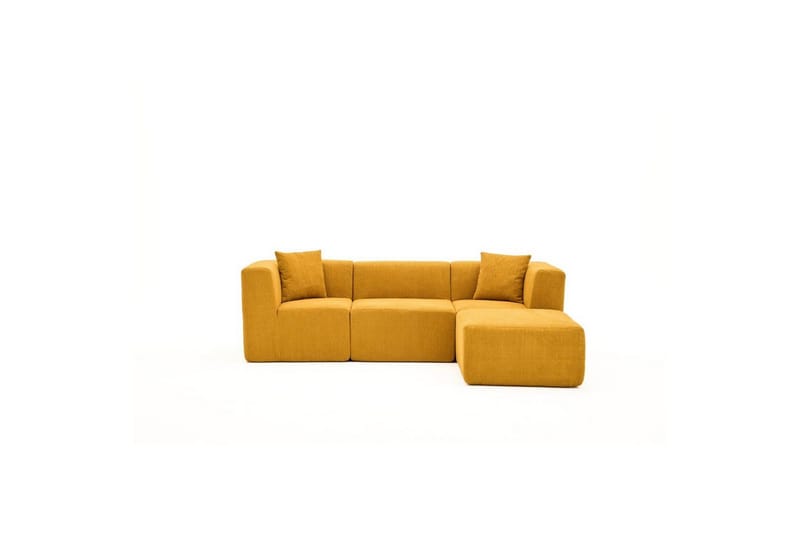 Veyno Sofa med Divan 3-sits - Orange - Møbler - Sofaer - Sofa med chaiselong