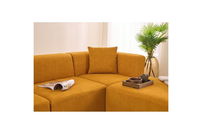 Veyno Sofa med Divan 3-sits - Orange - Møbler - Sofaer - Sofa med chaiselong