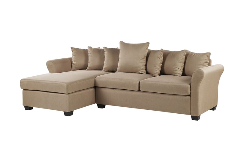 Vikna 3-Pers. Hjørnesofa - Beige - Sofa med chaiselong - 3 personers sofa med chaiselong