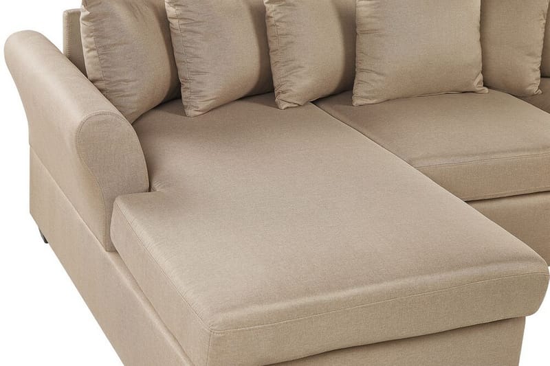 Vikna 3-Pers. Hjørnesofa - Beige - Sofa med chaiselong - 3 personers sofa med chaiselong