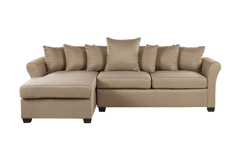 Vikna 3-Pers. Hjørnesofa - Beige - Sofa med chaiselong - 3 personers sofa med chaiselong